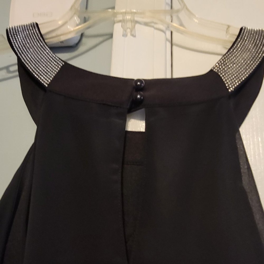 Black and Silver Hankerchief Dress